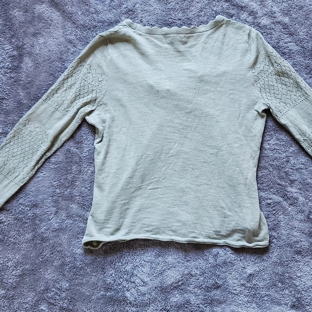 Frye and Co. Womens V Neck Long Sleeve Knit Button Cardigan Size M - Picture 6 of 9